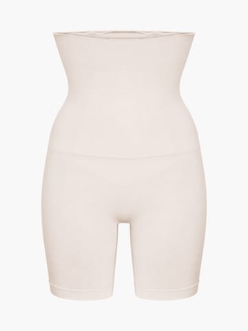 cfab (formerly creamy fabrics) Shaping Pants 'High Waisted Shaping Shorts' in Beige: front