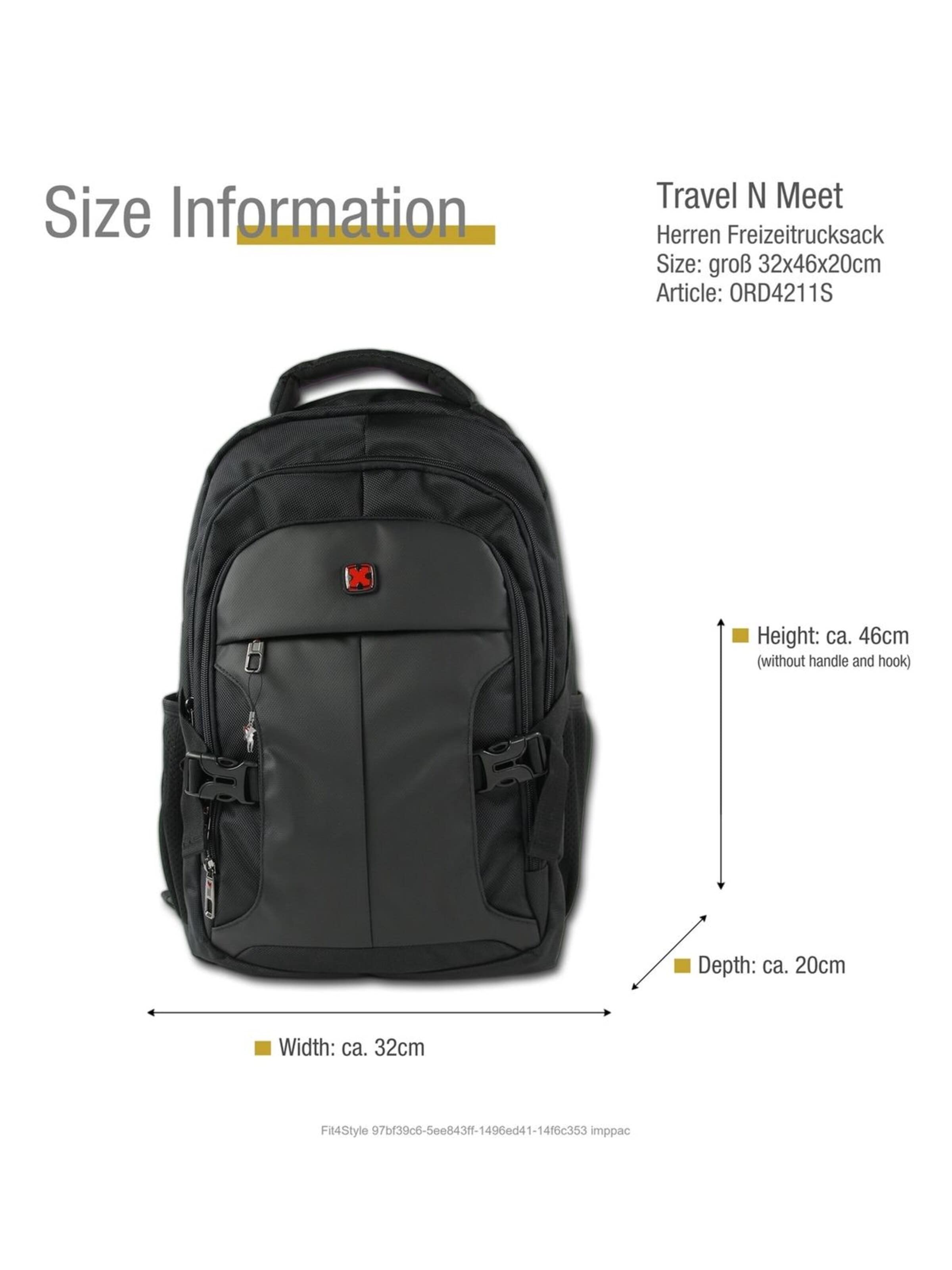 Sac à dos Travel N Meet en noir