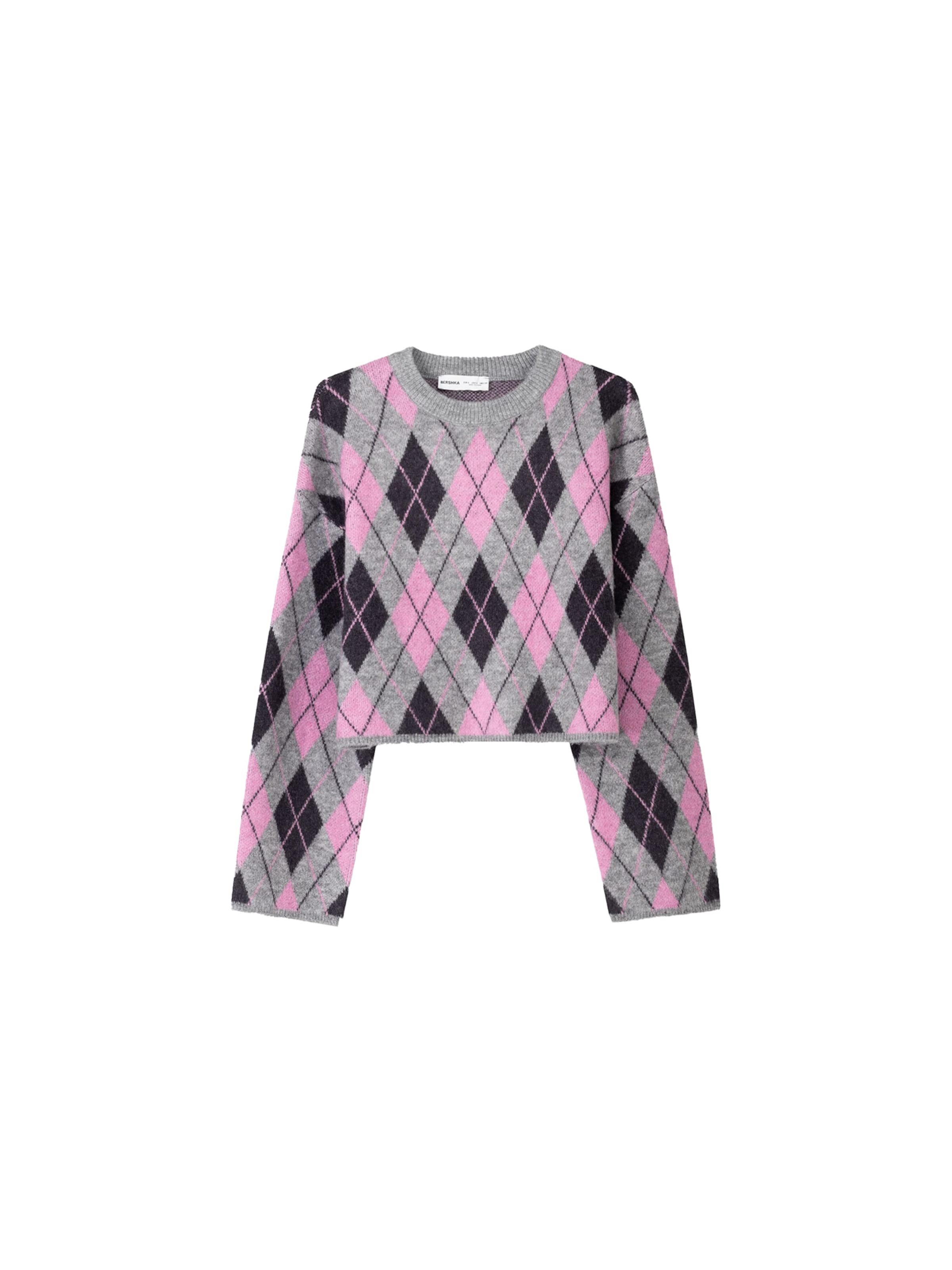 Bershka Пуловер в розово: отпред