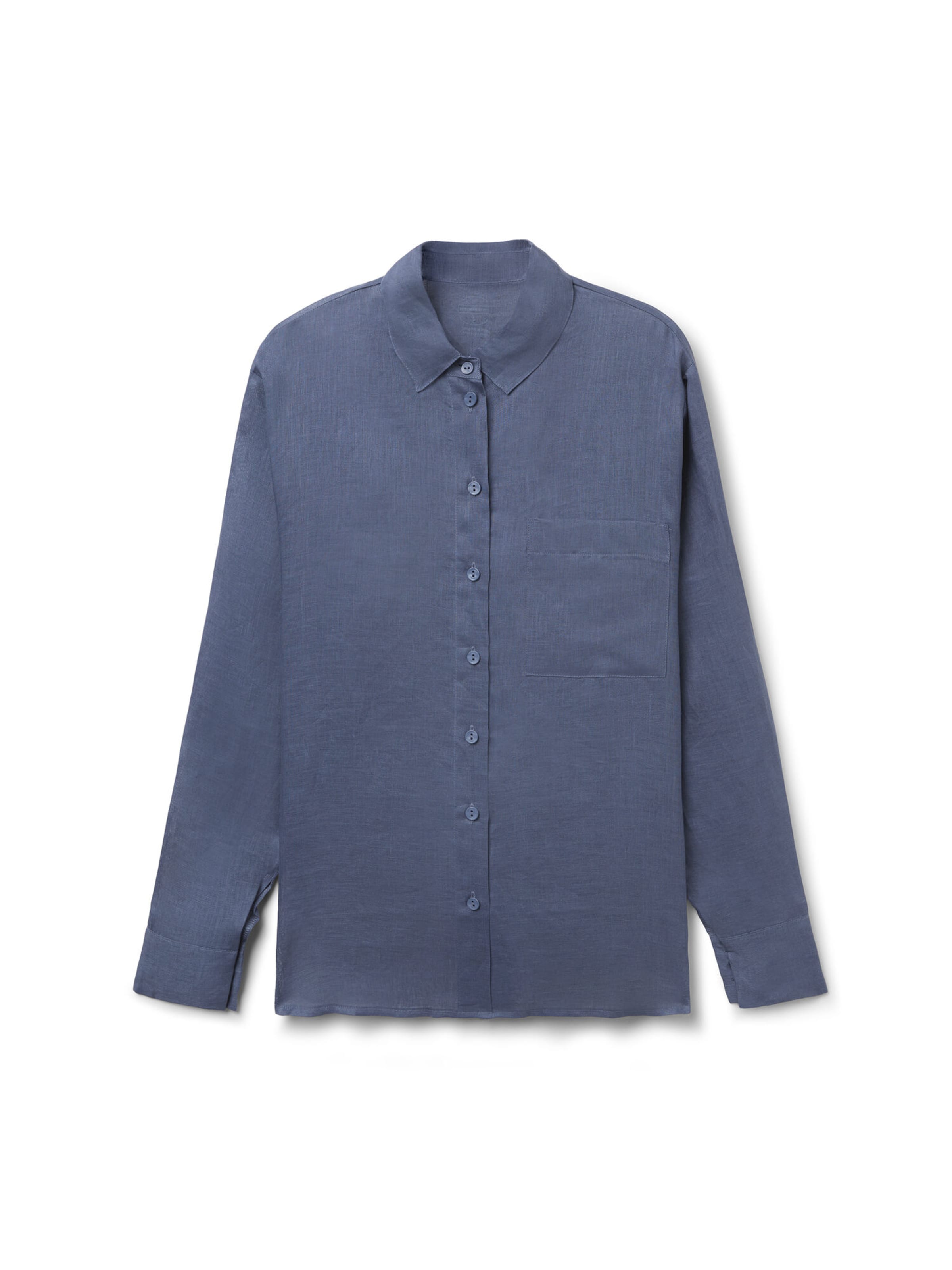 INTIMISSIMI Bluse 'The Pure Linen' in Blau: Vorderseite