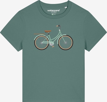 Maglietta 'Mint Bike' di Watapparel in verde: frontale