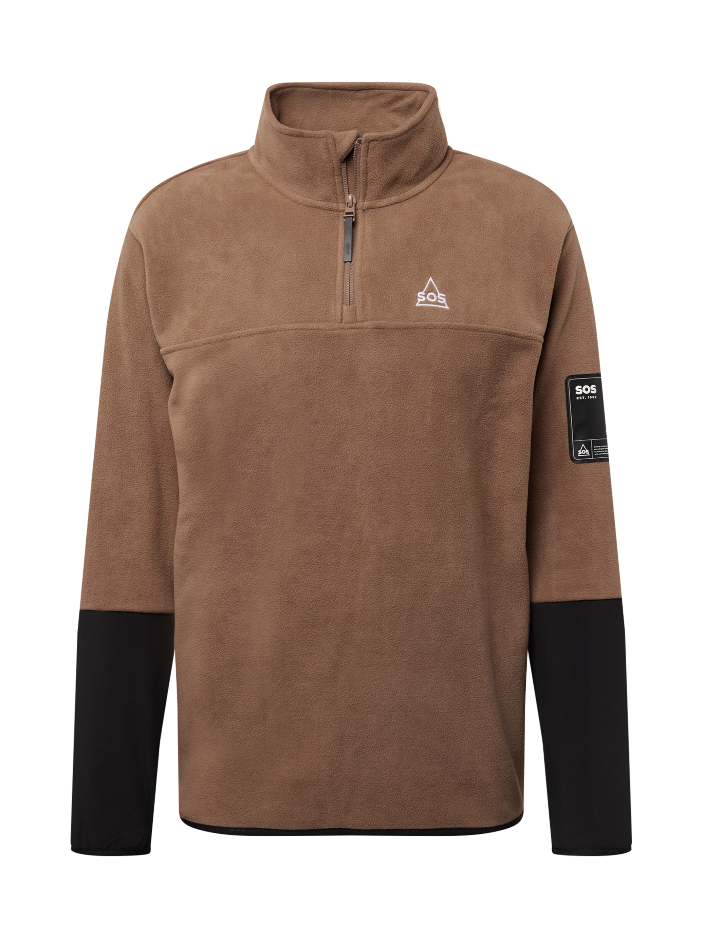 SOS Trui 'Laax' in Bruin: voorkant