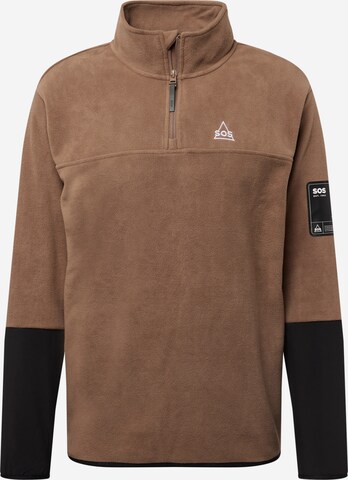 SOS Sportpullover 'Laax' in Braun: predná strana