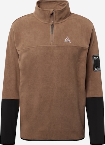 SOS Sportpullover 'Laax' in Braun: predná strana