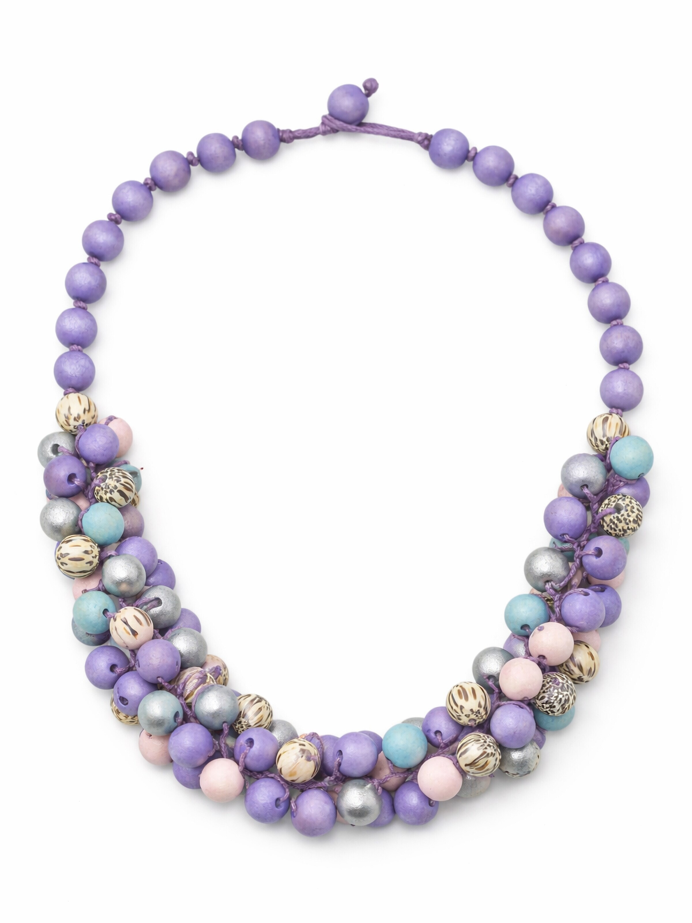 COLLEZIONE ALESSANDRO Necklace 'Manila' in Purple: front