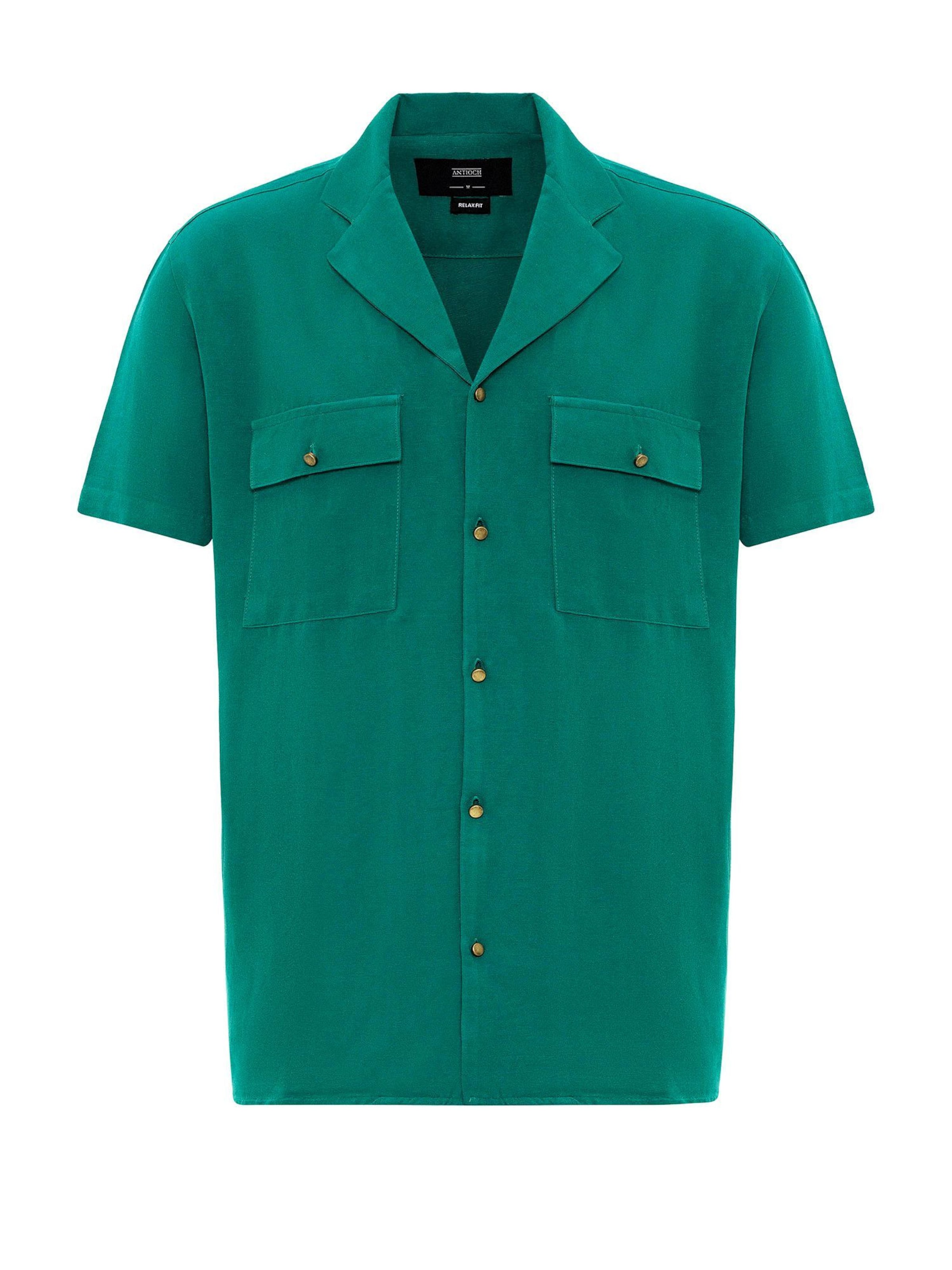 Antioch Button Up Shirt in Green: front