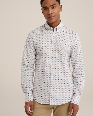 WE Fashion - Ajuste estrecho Camisa en blanco