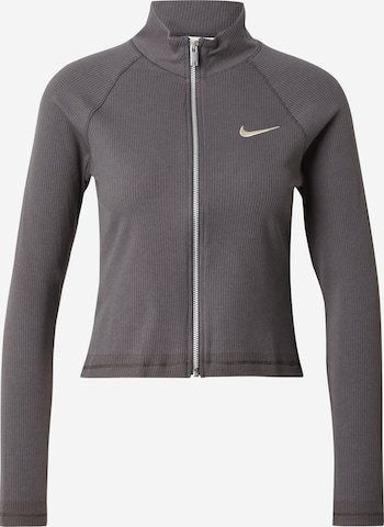 Nike Sportswear - Sudadera con cremallera en gris: frente