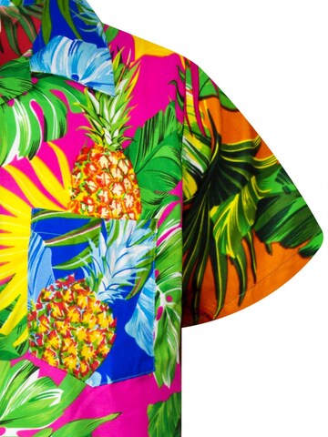 King Kameha Shirt 'Pineapple Leaves' in Mixed colors