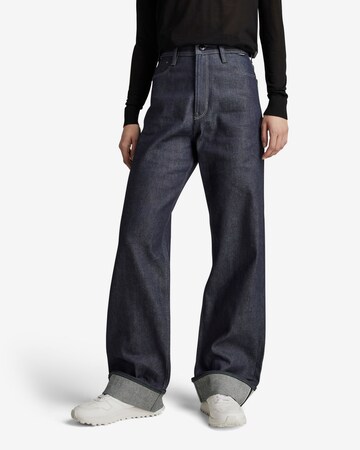 G-Star RAW Wide leg Jeans 'Stray Ultra' in Blauw: voorkant