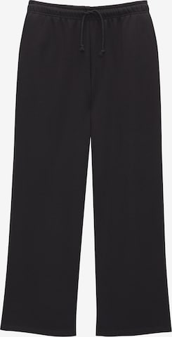 Wide Leg Pantalon Pull&Bear en noir : devant