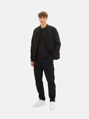 TOM TAILOR DENIM Regular Cargo Pants in Black