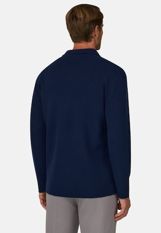Boggi Milano Knit cardigan 'Milano' in Blue: back