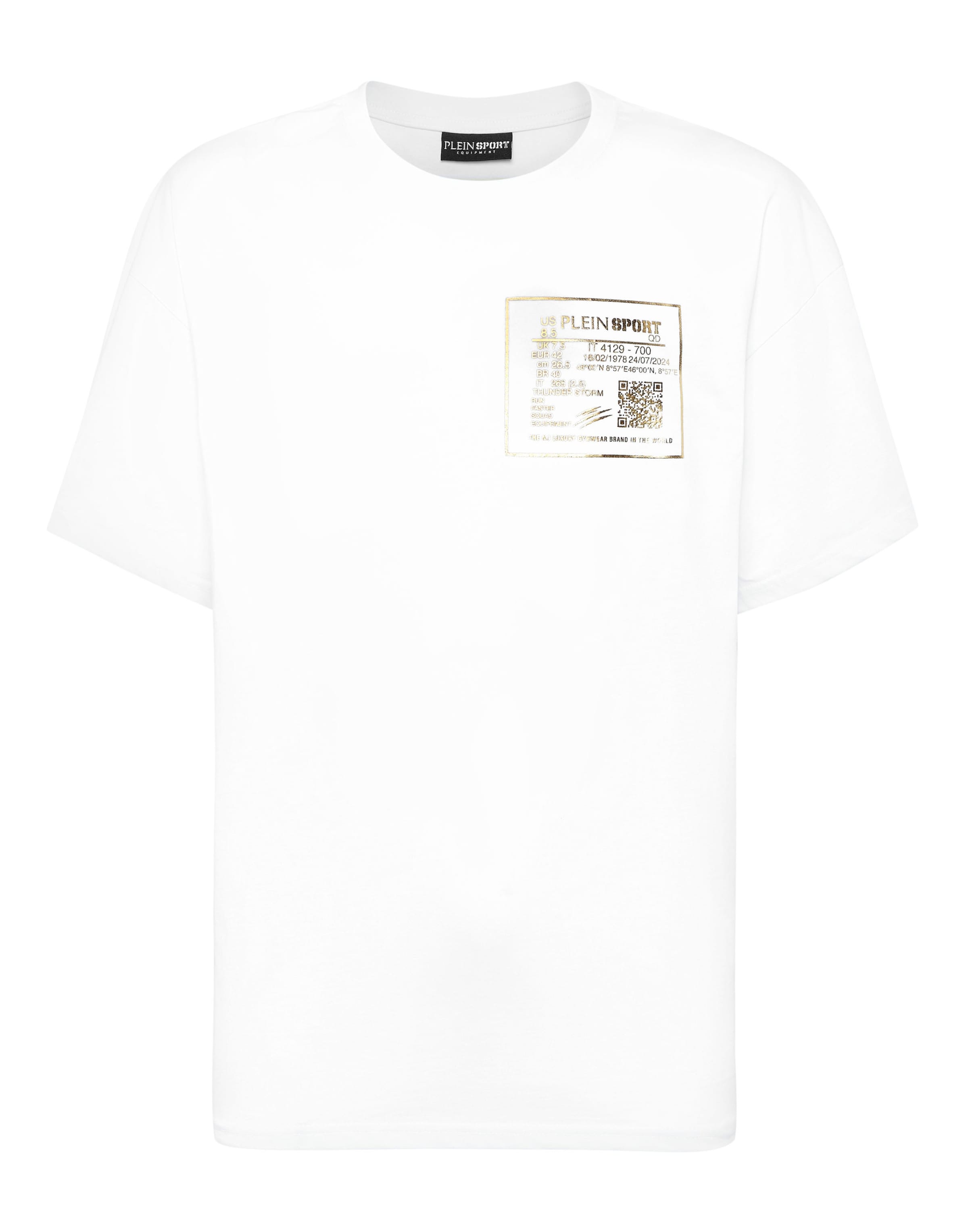 T-Shirt Plein Sport en blanc : devant