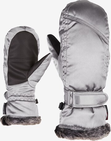 ZIENER Skihandschuhe 'LED MITTEN GIRLS glove junior' in Silber: predná strana