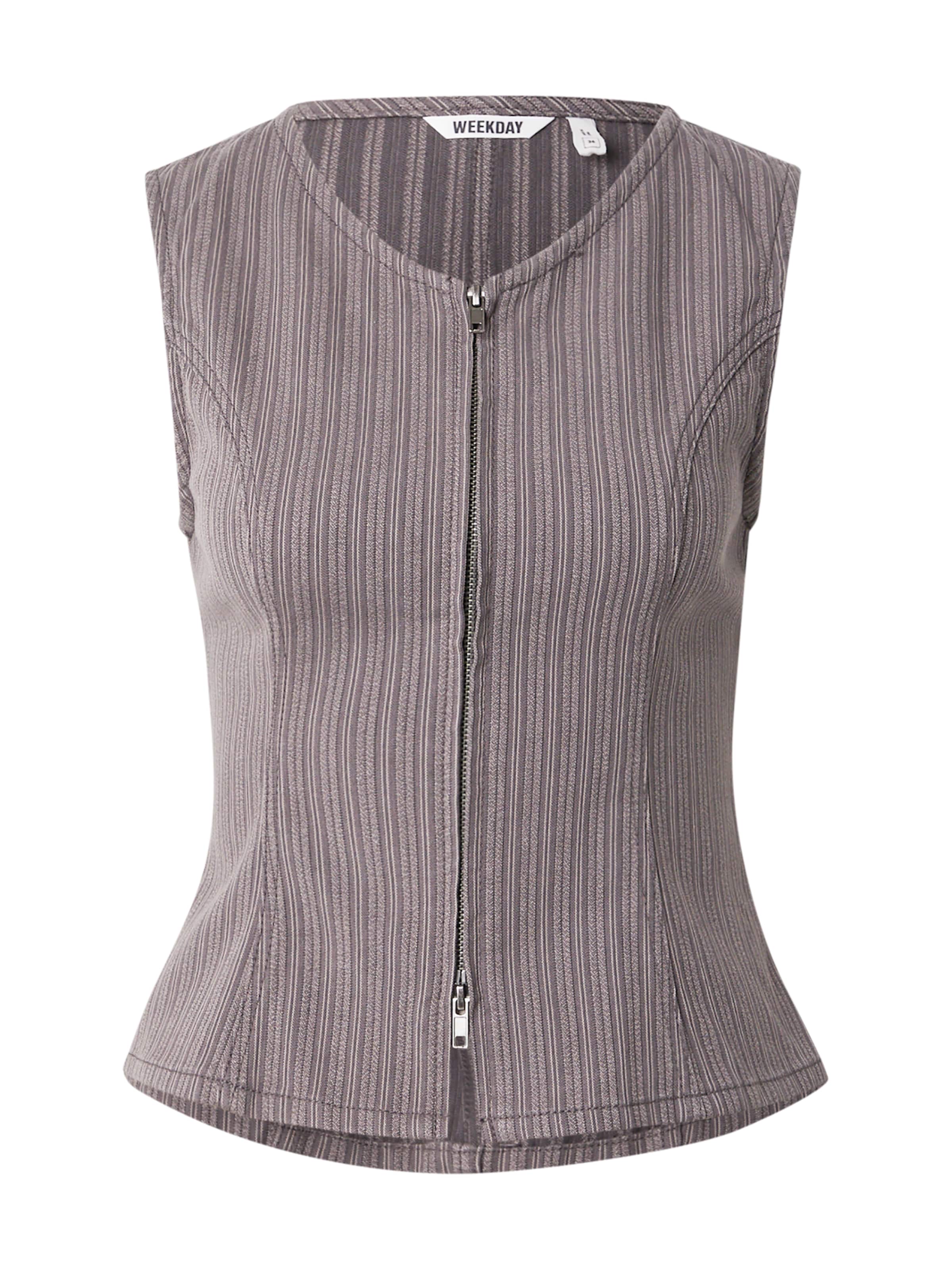 pelēks WEEKDAY Veste 'Romy': no priekšpuses