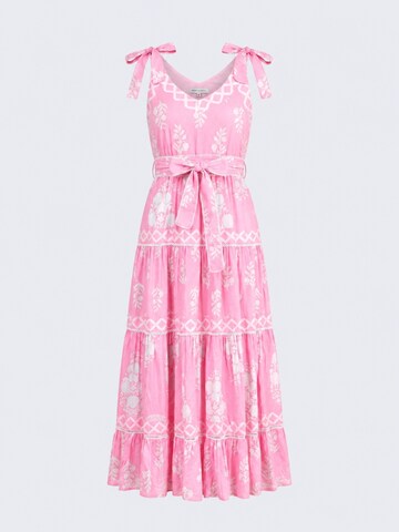 Robe 'Robe Longue Amalia' Miss June en rose : devant