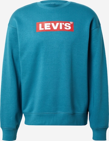 LEVI'S ® Mikina 'Relaxd Graphic Crew' – modrá: přední strana