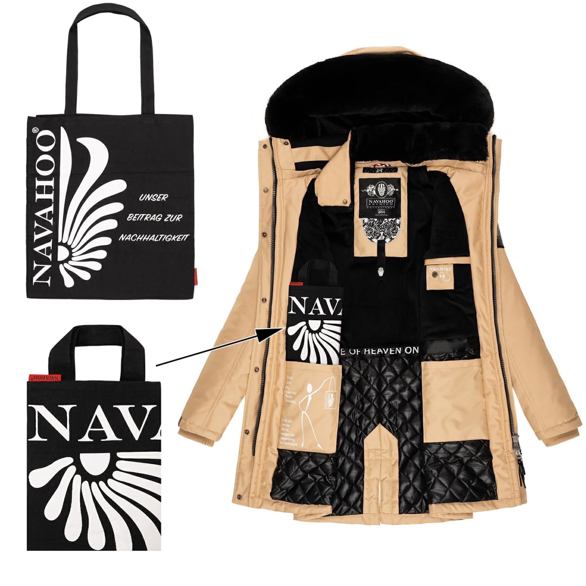 NAVAHOO Функционално яке 'Tinis' в бежово