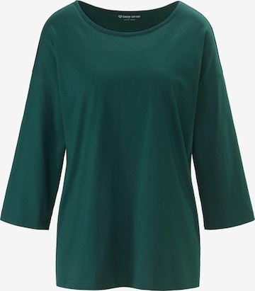 Green Cotton Shirt in Green: front