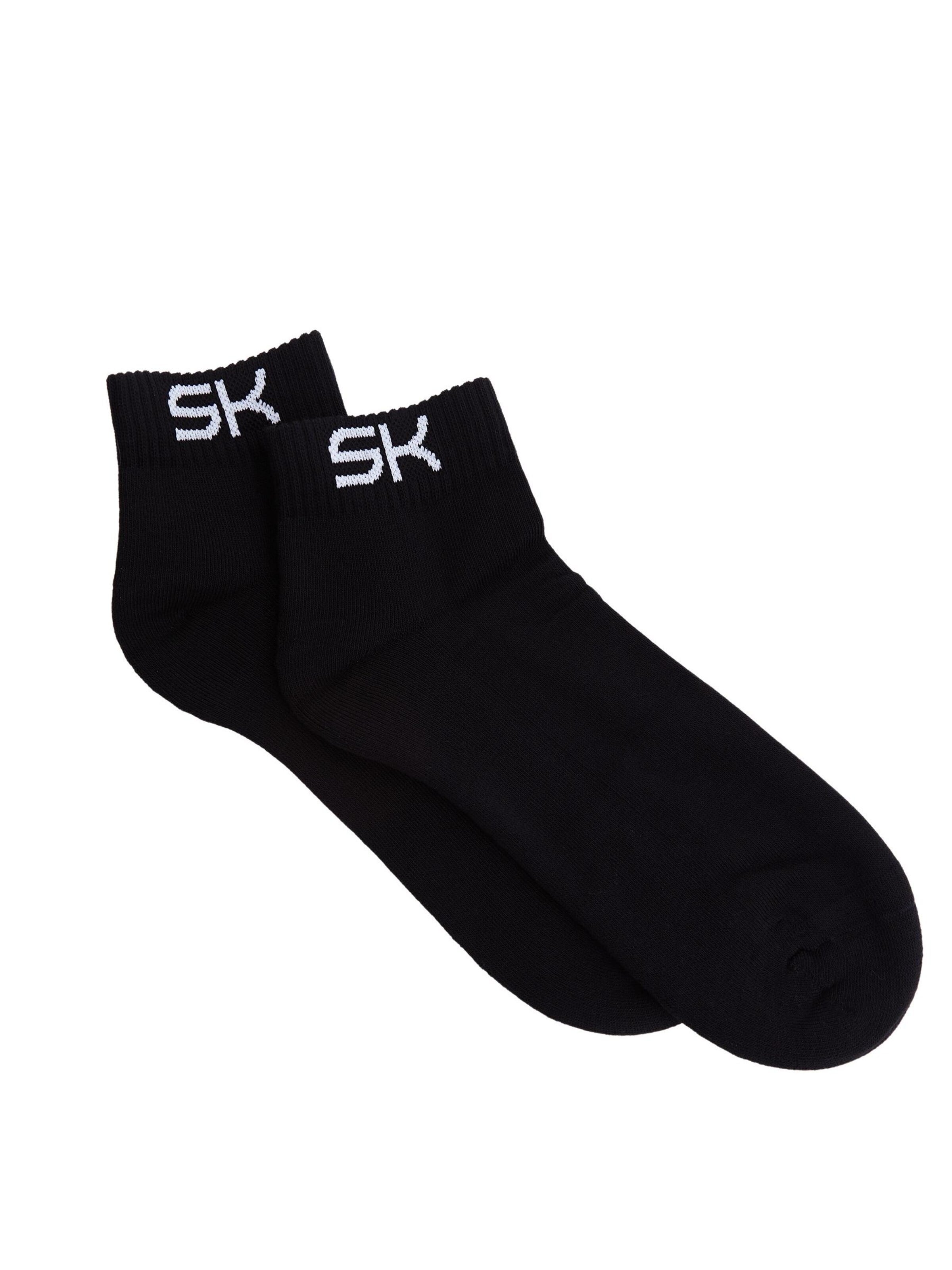 Calzino sportivo 'Short Tennis Socks' di SPORTKIND in nero: frontale