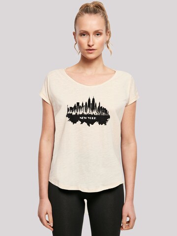 T-shirt 'Cities Collection - New York skyline' F4NT4STIC en beige : devant