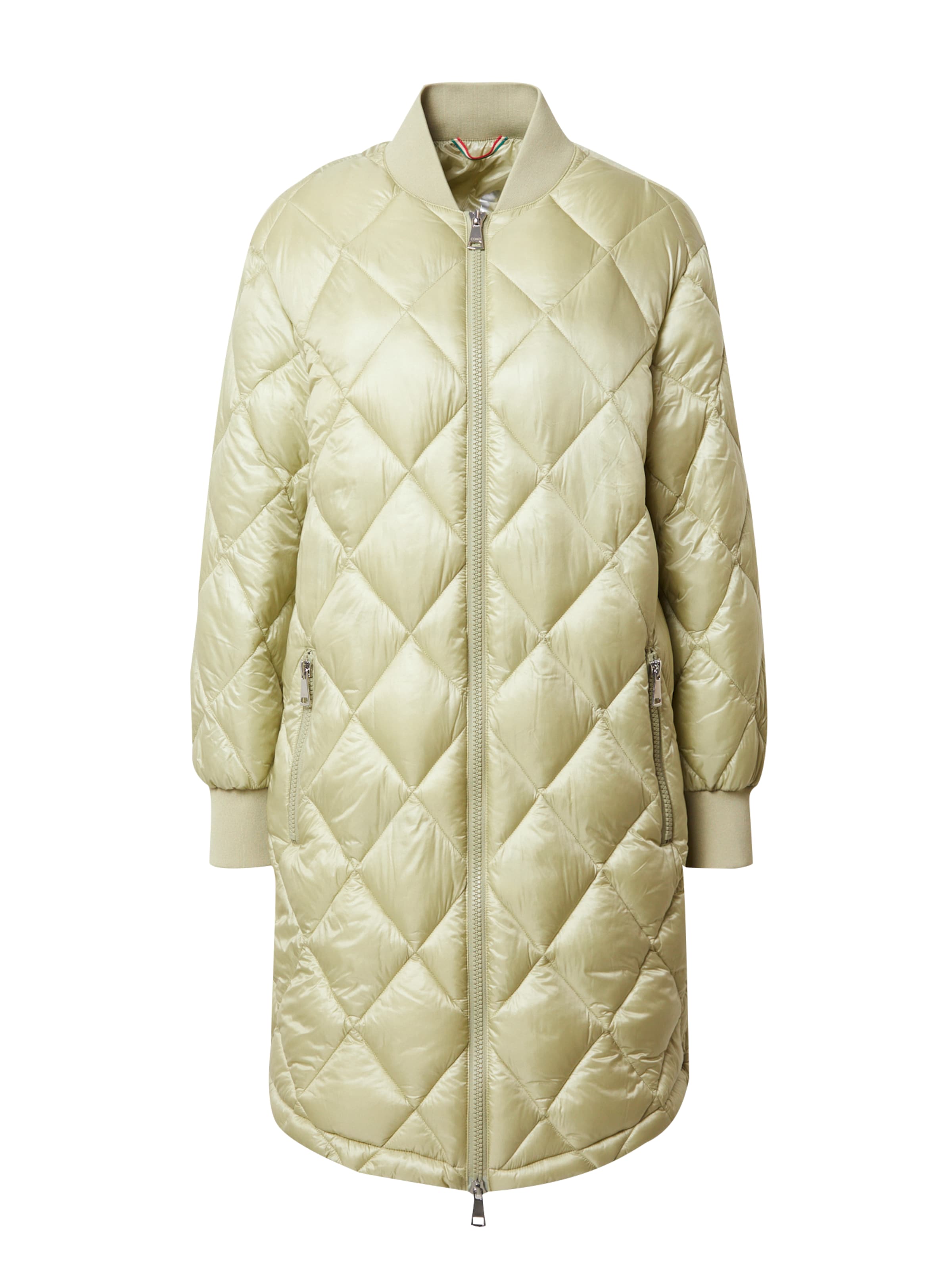 No. 1 Como Between-seasons coat in Green: front