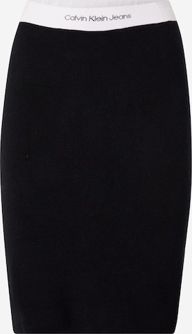 Fustă de la Calvin Klein Jeans pe negru: față