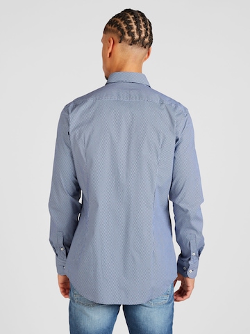 BOSS Black Slim Fit Hemd 'Hank' in Blau