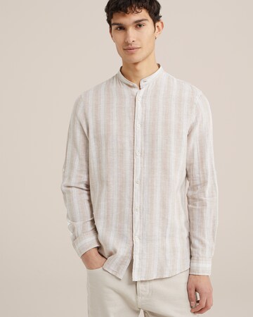 WE Fashion Regular fit Overhemd in Beige: voorkant