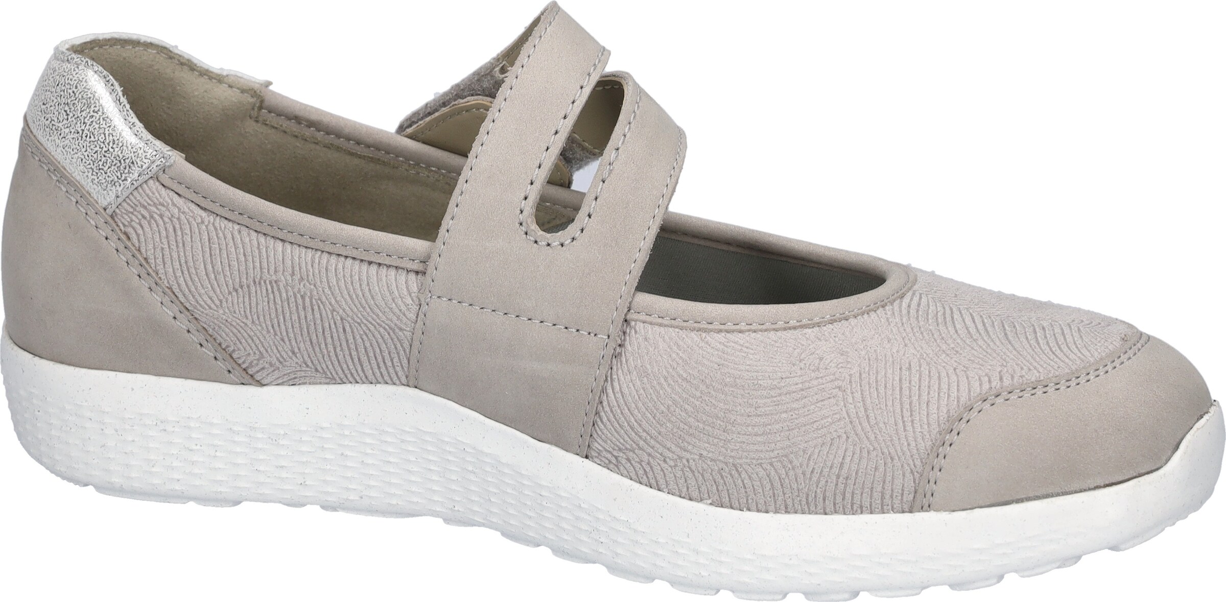 WALDLÄUFER Ballet Flats with Strap in Grey