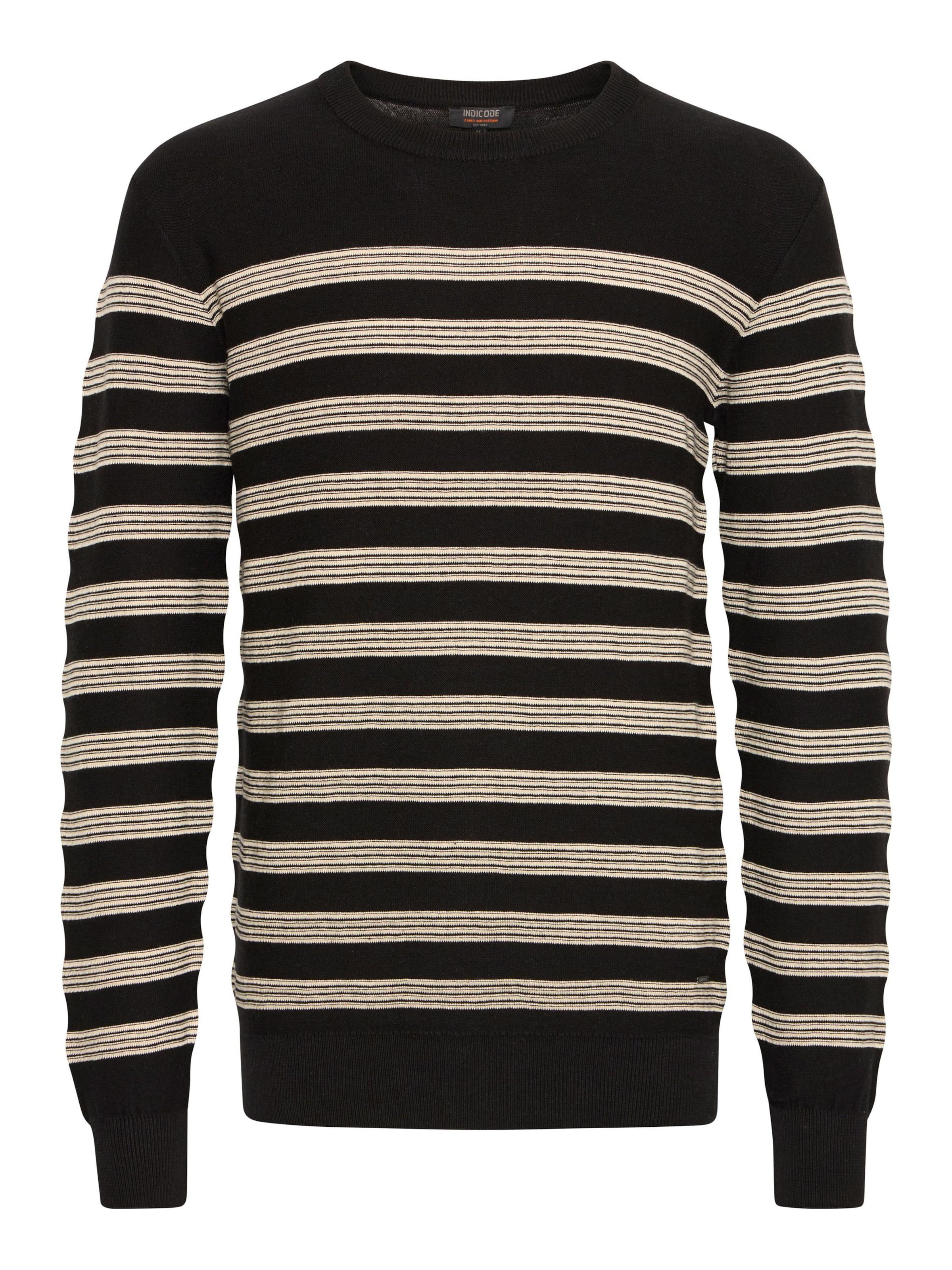 INDICODE JEANS Pullover 'Panloop' in Schwarz: Vorderseite