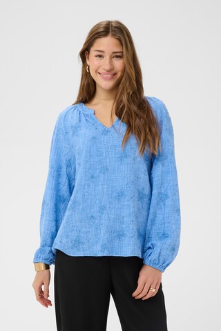 Cream Blouse 'Gem' in Blau: Vorderseite