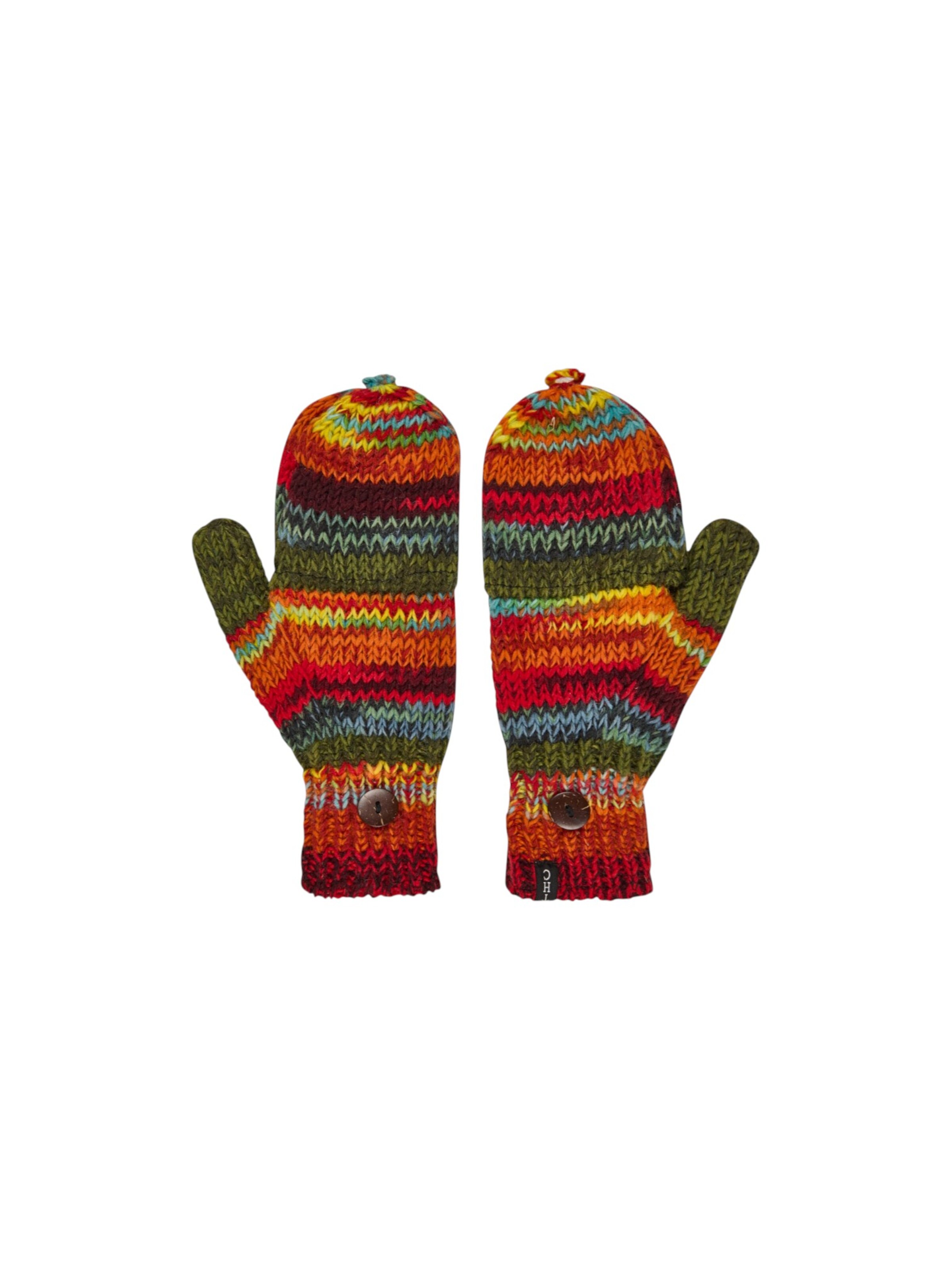 THC Natural Line Mittens in Mixed colors: front