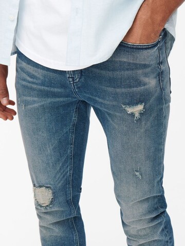 Only & Sons Slimfit Jeans 'Sloom' in Blau