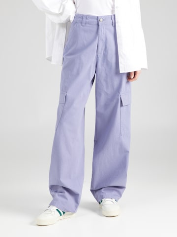 Dr. Denim Loose fit Cargo Pants 'Donna' in Purple: front