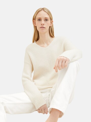 TOM TAILOR Sweater in Beige