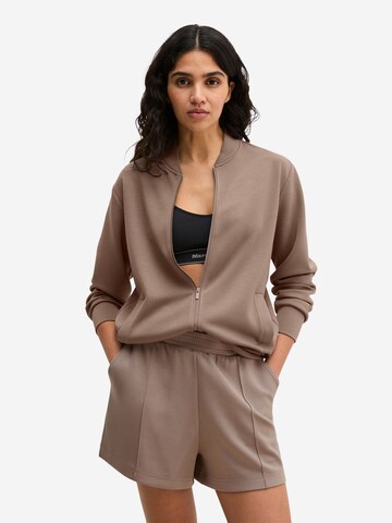 Marc O'Polo Sweatjacke ' Modal Allure ' in Beige: Vorderseite