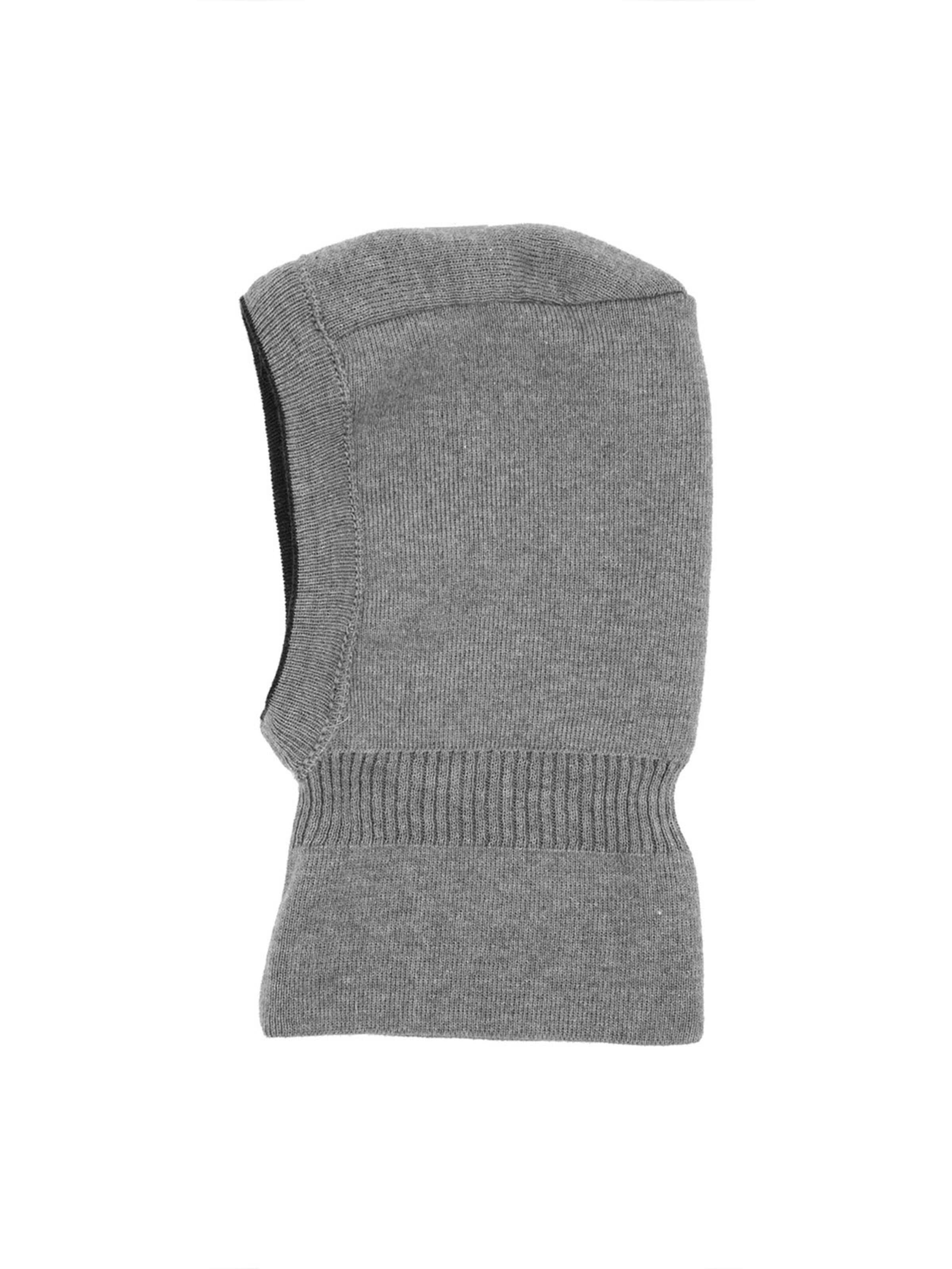 MAXIMO Beanie 'MINI-Schlupfmütze  Basicfarben, reversible' in Grey: front