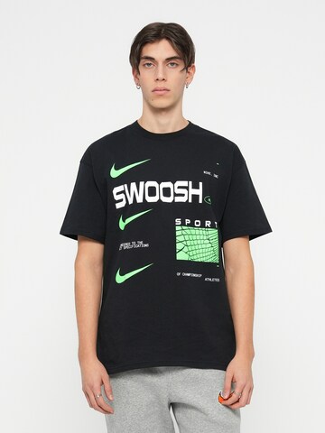 Nike Sportswear Shirt 'M90 SWOOSH' in Black: front