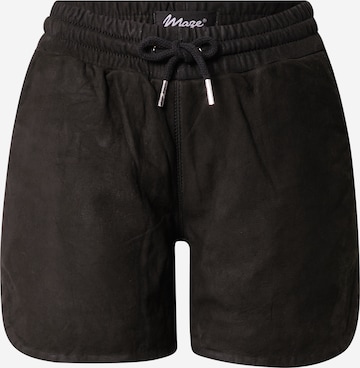 Maze Regular Pants in Black: front