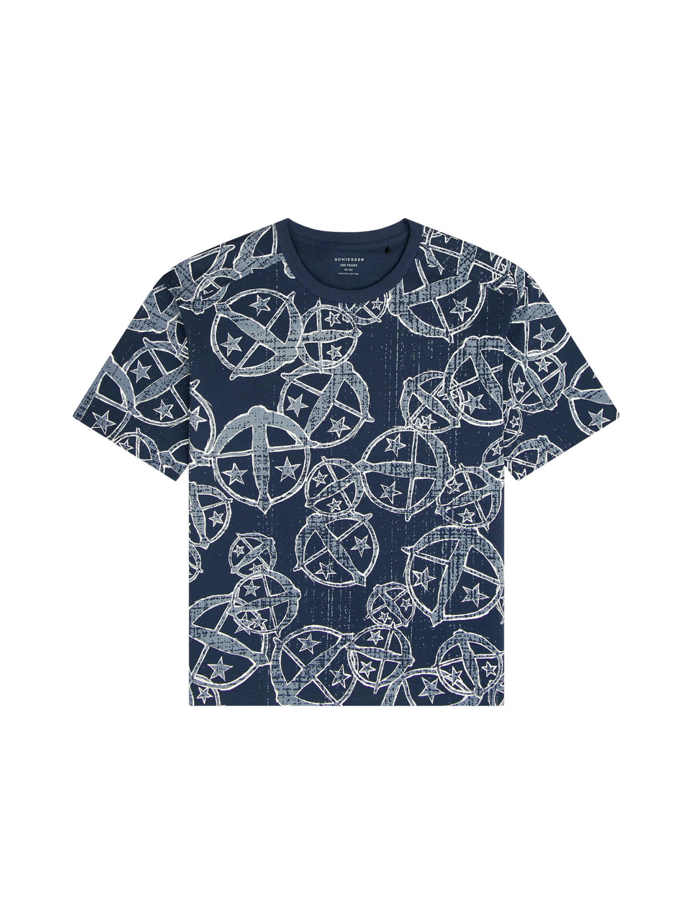 SCHIESSER Shirt ' SCHIESSER 150 YEARS ' in Blauw: voorkant