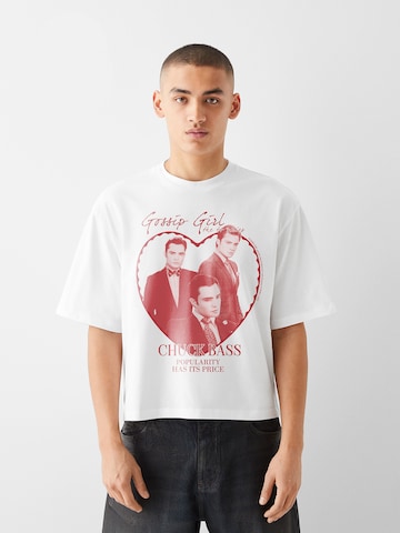 T-Shirt Bershka en blanc : devant