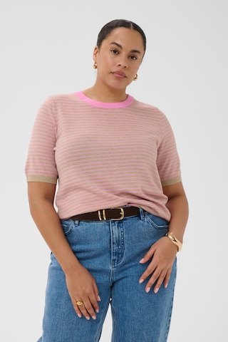 KAFFE CURVE - Jersey 'Lizzy' en beige: frente
