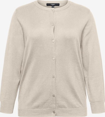 Vero Moda Curve Knit Cardigan 'VMCSilje' in White: front