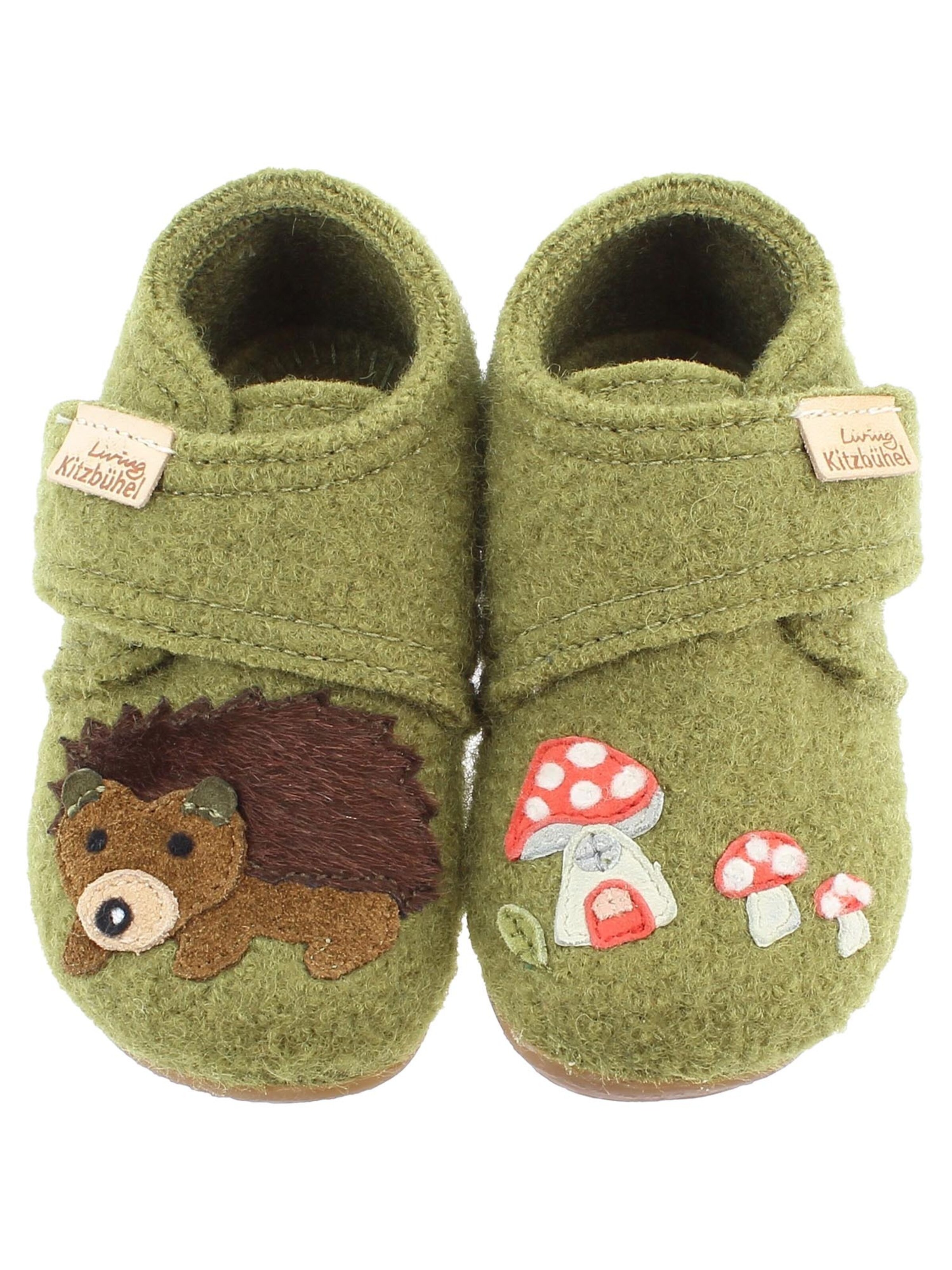 Living Kitzbühel Slipper 'Schurwolle' in Green
