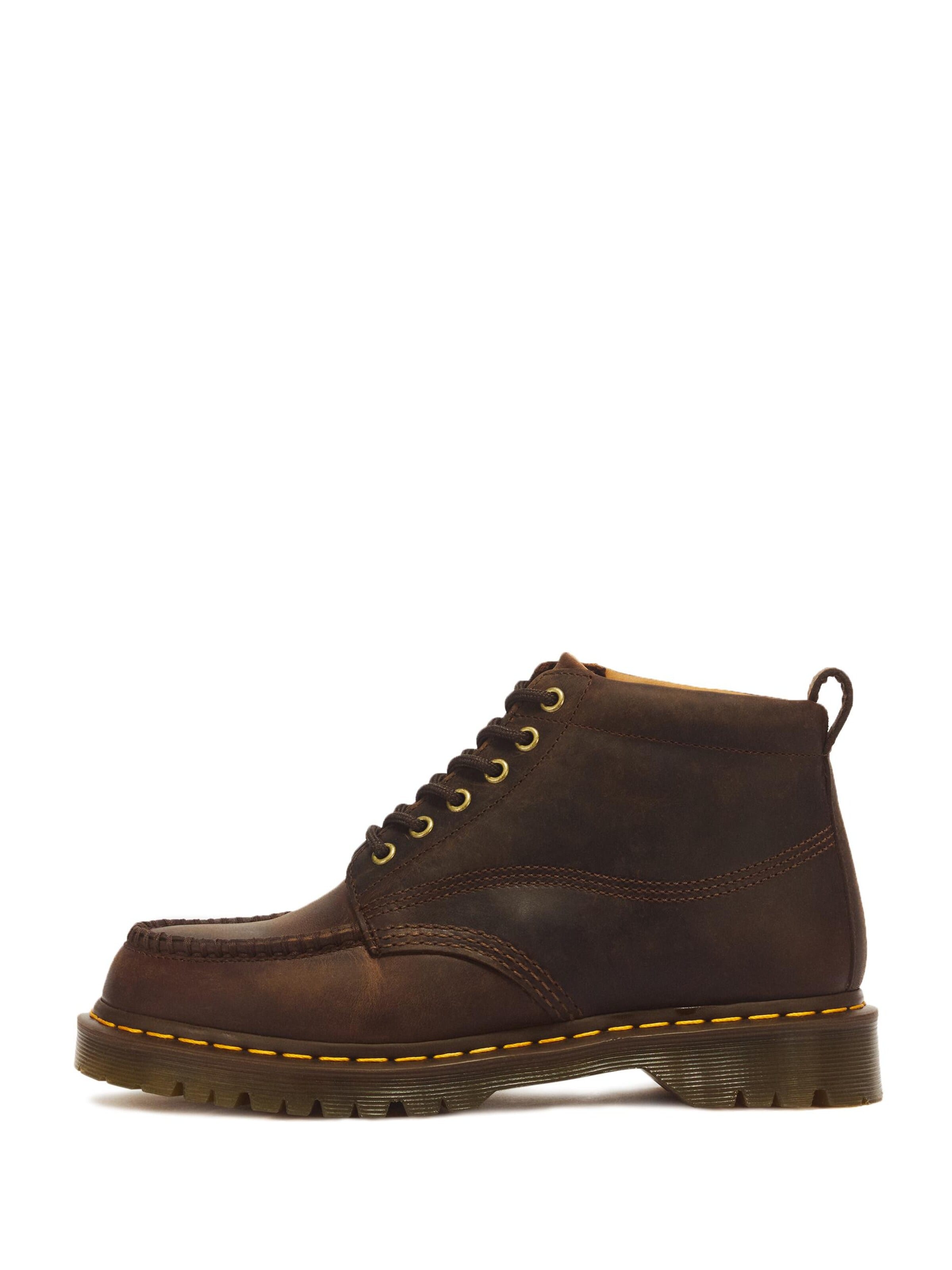 Dr. Martens Lace-Up Boots 'Lowell Chukka crazy horse' in Brown: front