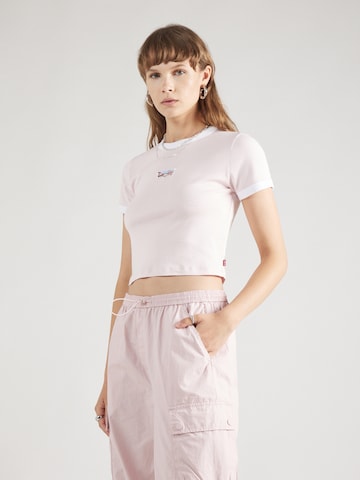 LEVI'S ® Shirt 'Graphic Mini Ringer' in Pink: predná strana