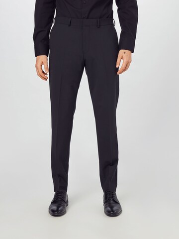 s.Oliver BLACK LABEL Slim fit Pleated Pants in Black: front