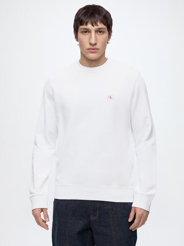 Calvin Klein Jeans Sweatshirt in Weiß: Vorderseite